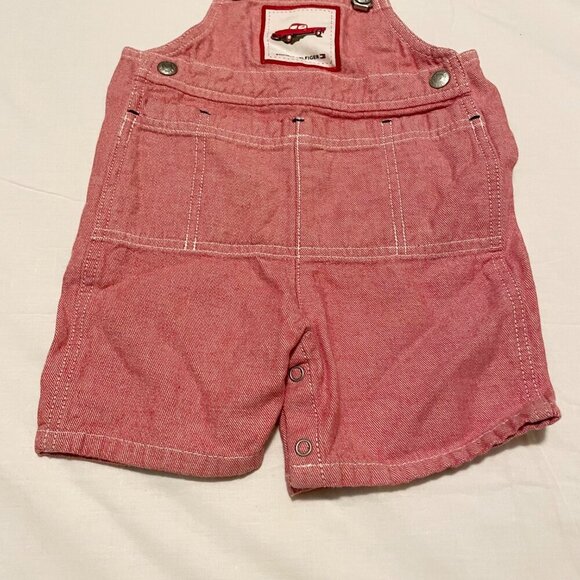Vintage Tommy Hilfiger Toddler Overalls 12 - 18 M Red Truck - Picture 4 of 16